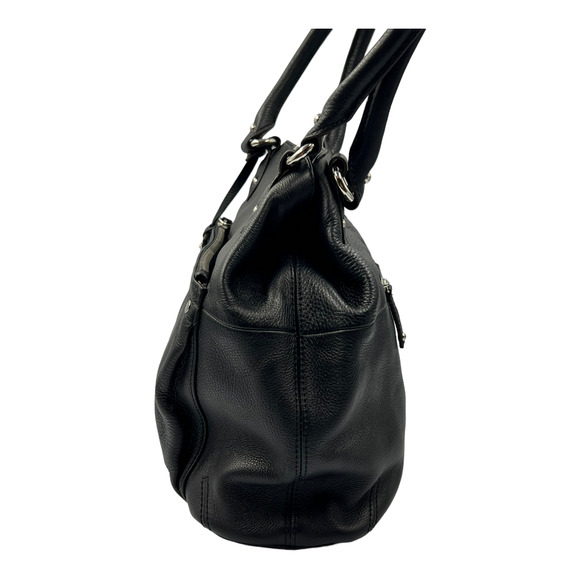 Tignanello Soft Black Leather Shoulder Handbag NWOT - Picture 3 of 8